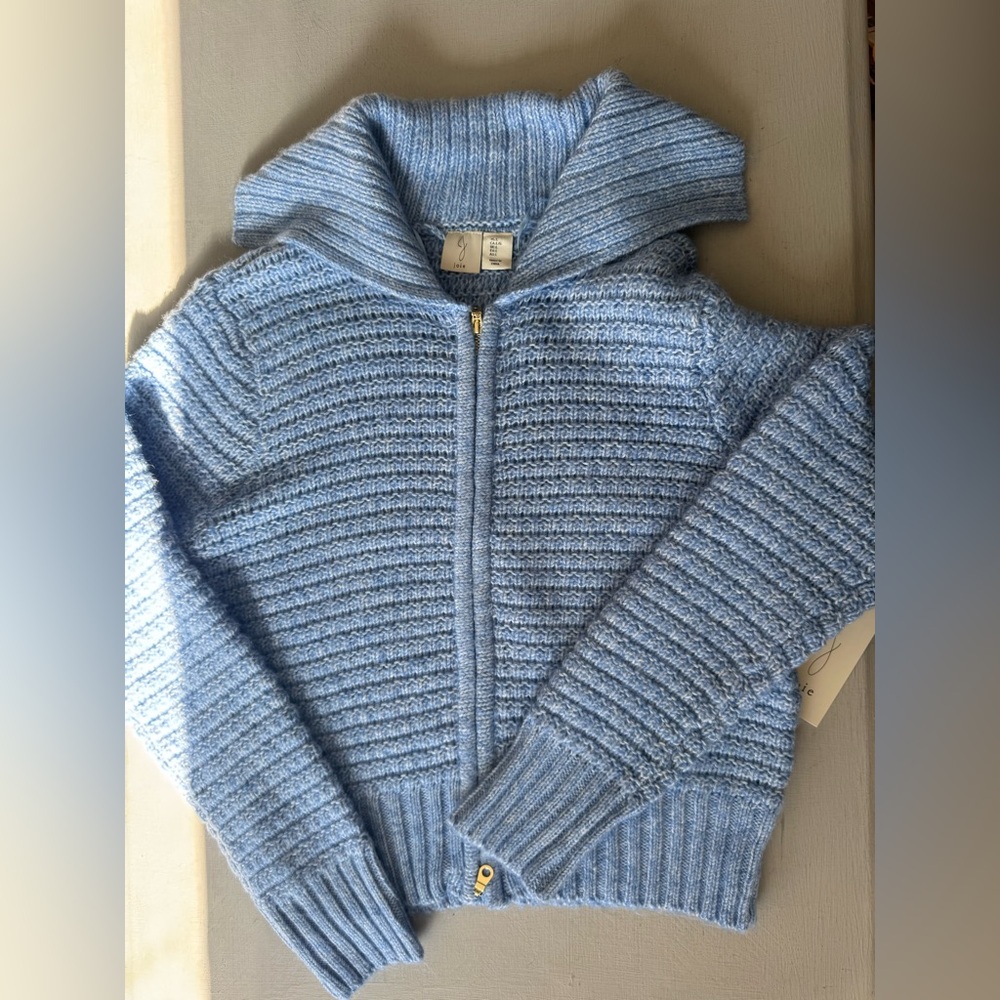NWT JOIE Knit Cardigan Zip Up Jacket